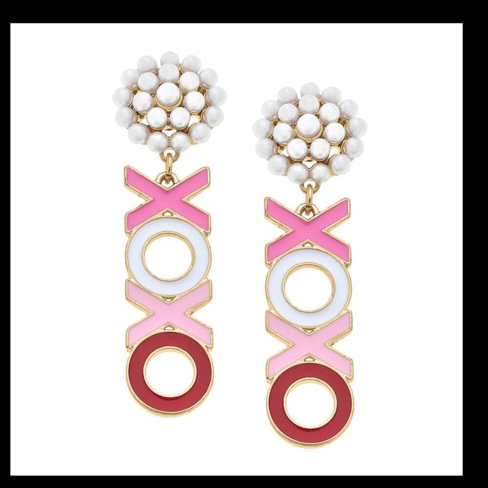 XOXO Enamel Earrings